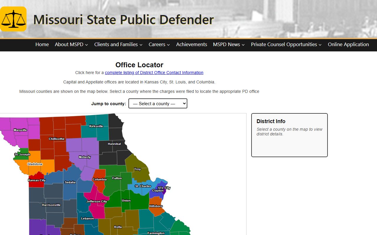 Carroll County court charges public defender office locator